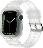 Geïntegreerde Apple Watch Band en Beschermhoes - Transparant - Universele Maat voor 42mm 44mm 45mm - Stijl ontmoet Sportiviteit