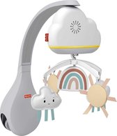 Regenboog Muziekmobiel voor Wieg of Babybedje - Tafelmodel Sluimerkastje met Rustgevend Geluid - Verstelbaar en Oplichtend - Perfect voor Baby's en Peuters