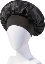 Satijnen slaapmuts voor sterker haar - zwart - bonnet/satijn/zijdenmuts/krullen/stijl haar/bescherming