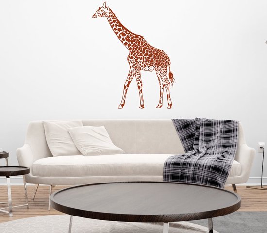 Sticker Muursticker Girafe - Wit - 46 x 60 cm - Muursticker4Sale