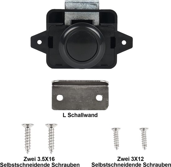 2 Stuks Push Button Lock, Camper Drukknop Sluiting, 14-16mm Drukknop