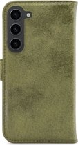 My Style Telefoonhoesje geschikt voor Samsung Galaxy S23 Hoesje | My Style Flex Wallet Bookcase Portemonnee | Pasjeshouder voor 3 Pasjes | Telefoonhoesje voor Pinpas / OV Kaart / Rijbewijs - Olive | Groen