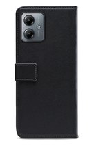 Mobilize Telefoonhoesje geschikt voor Motorola Moto G14 Hoesje | Mobilize Classic Gelly Wallet Bookcase Portemonnee | Pasjeshouder voor 2 Pasjes | Telefoonhoesje voor Pinpas / OV Kaart / Rijbewijs - Zwart