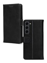 Mobilize Wallet - Telefoonhoesje geschikt voor Samsung Galaxy S23 Hoesje Echt Leer Bookcase Portemonnee - Zwart