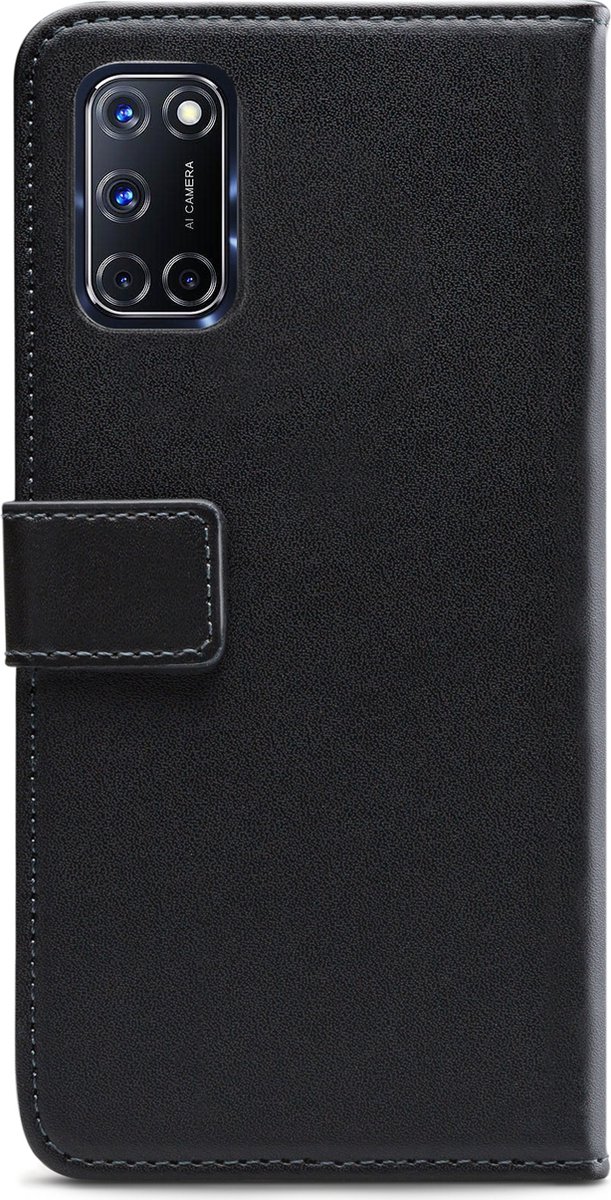 Mobilize Telefoonhoesje geschikt voor OPPO A52 Hoesje | Mobilize Classic Gelly Wallet Bookcase Portemonnee | Pasjeshouder voor 2 Pasjes | Telefoonhoesje voor Pinpas / OV Kaart / Rijbewijs - Zwart