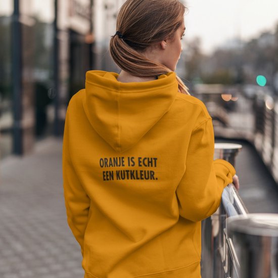 Foto: Hoodie oranje s oranje is echt een kutkleur sobad oranje hoodie dames oranje hoodie heren oranje sweater oranje ek 2024 voetbal nederland unisex