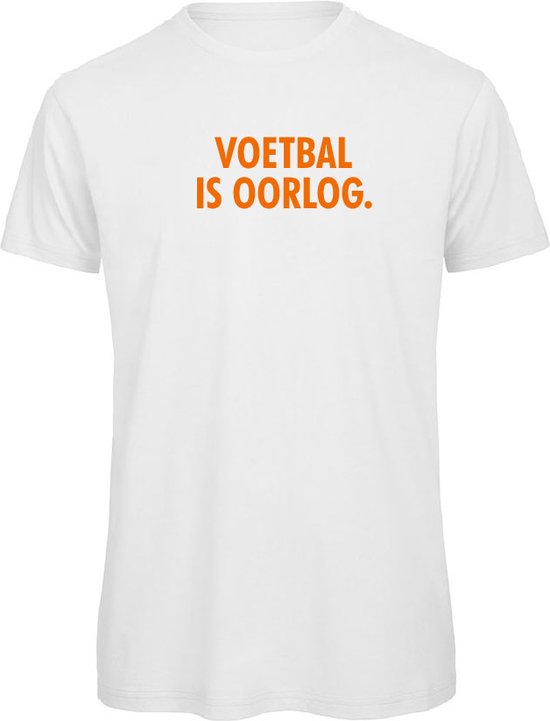 EK kleding T-shirt wit XL - Voetbal is oorlog - soBAD.| Oranje shirt dames | Oranje shirt heren | Oranje | EK | Voetbal | Nederland