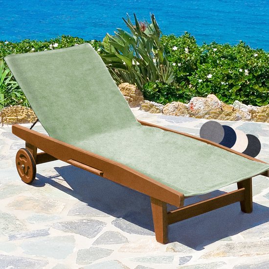 Beautissu Marbella – Handdoek Vert 70x200cm – Strandhanddoek Badlaken Anti-slip