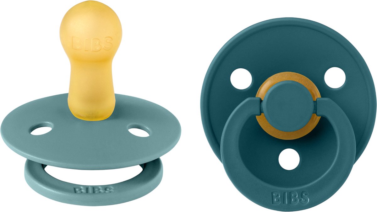 Goedkoopste BiBs Retro Fopspeen - 6-18 mnd - 2 Stuks - Island Sea / Forest Lake