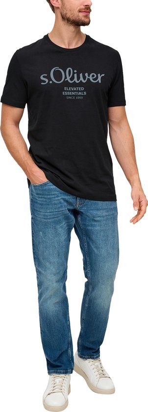 S'Oliver Men-T-shirt--99D1 GREY/BLACK-Maat XXL