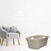 Muursticker Laundry Room - Donkergrijs - 160 x 96 cm - wasruimte alle