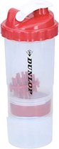Dunlop Fitness shake cup - 550 ml - Rouge - 2 gobelets de rangement empilables
