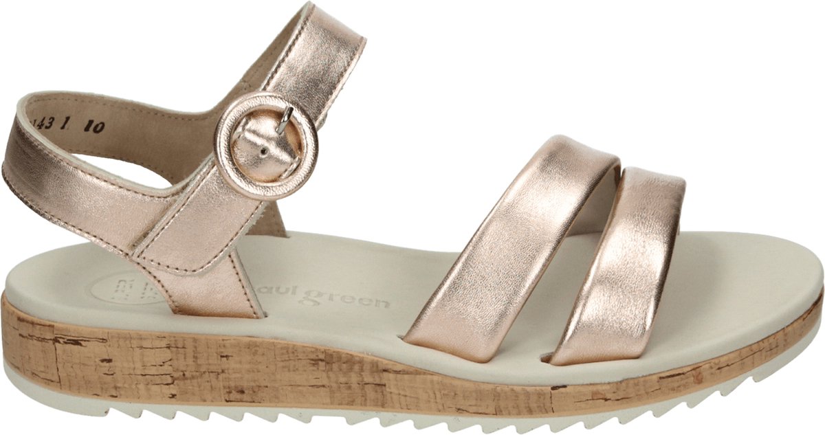 Paul 6112 Platte sandalenDames Sandalen Metalic