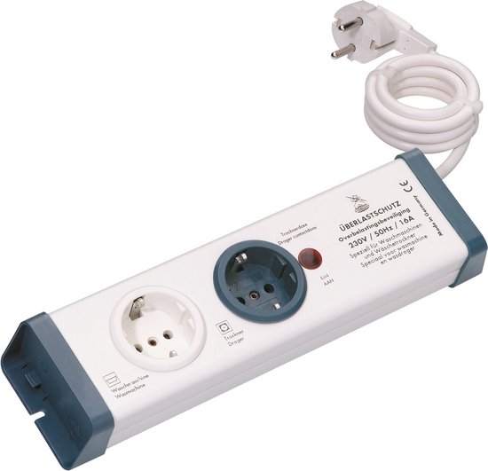 interBär 8110-001.01 Stekkerdoos 2-voudig Wit, Blauw Randaarde stekker 1 stuk(s)