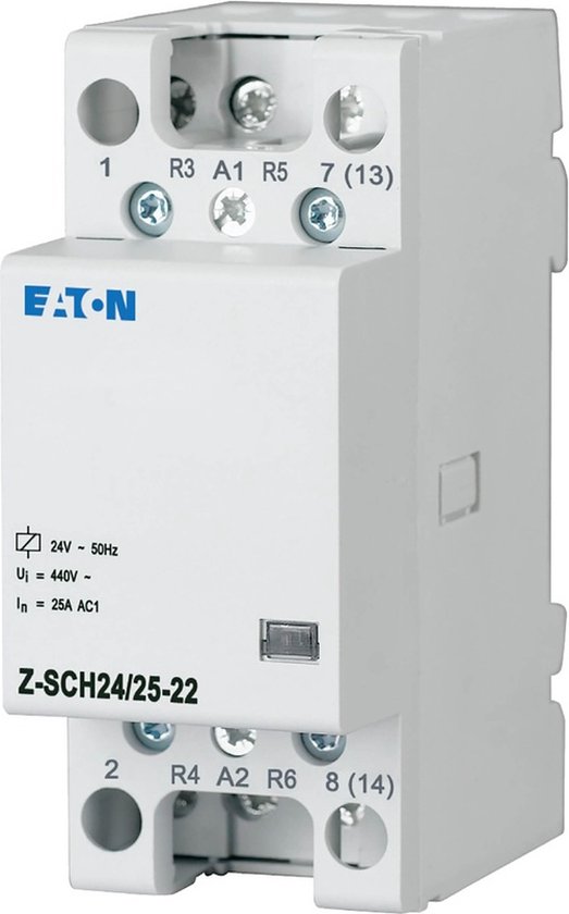 Eaton Z-SCH24/25-22 Contacteur d'installation Tension nominale: 24 V/AC Courant de commutation (max.): 25 A 2 NO (T), 2