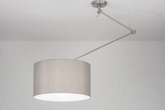 Lumidora Hanglamp 30712 - BRISBANE - E27 - Grijs - Staalgrijs - Metaal - ⌀ 45 cm