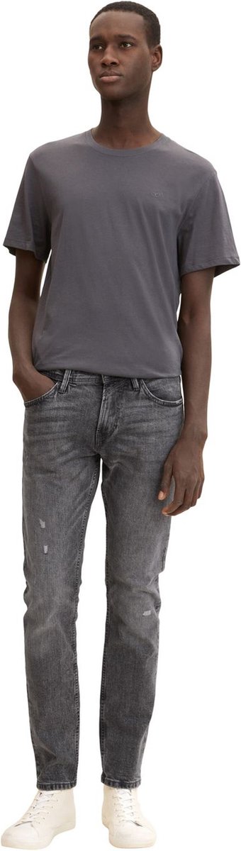 Tom Tailor Denim Heren Jeans Broeken PIERS slim Fit Grijs 29W / 32L Volwassenen