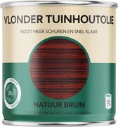 Vlonder Tuinhoutolie - natuur bruin - hardhout olie - biobased - 750 ml