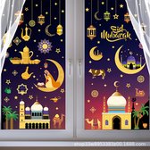 Ramadan statische raamstickers 9 vellen - Ramadan decoratie - suikerfeest - Ramadanversiering - moskee - lantaarn - Eid decoratie - Eid Muburak raamstickers - Ramadan - Stickerkamer®