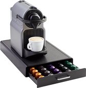 Rangement pour dosettes de café Nespresso OriginalLine, support avec tiroir, capacité de 50 capsules, noir
