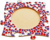 Mozaiek pakket Fotolijst Cirkel Rood-Wit-Paars