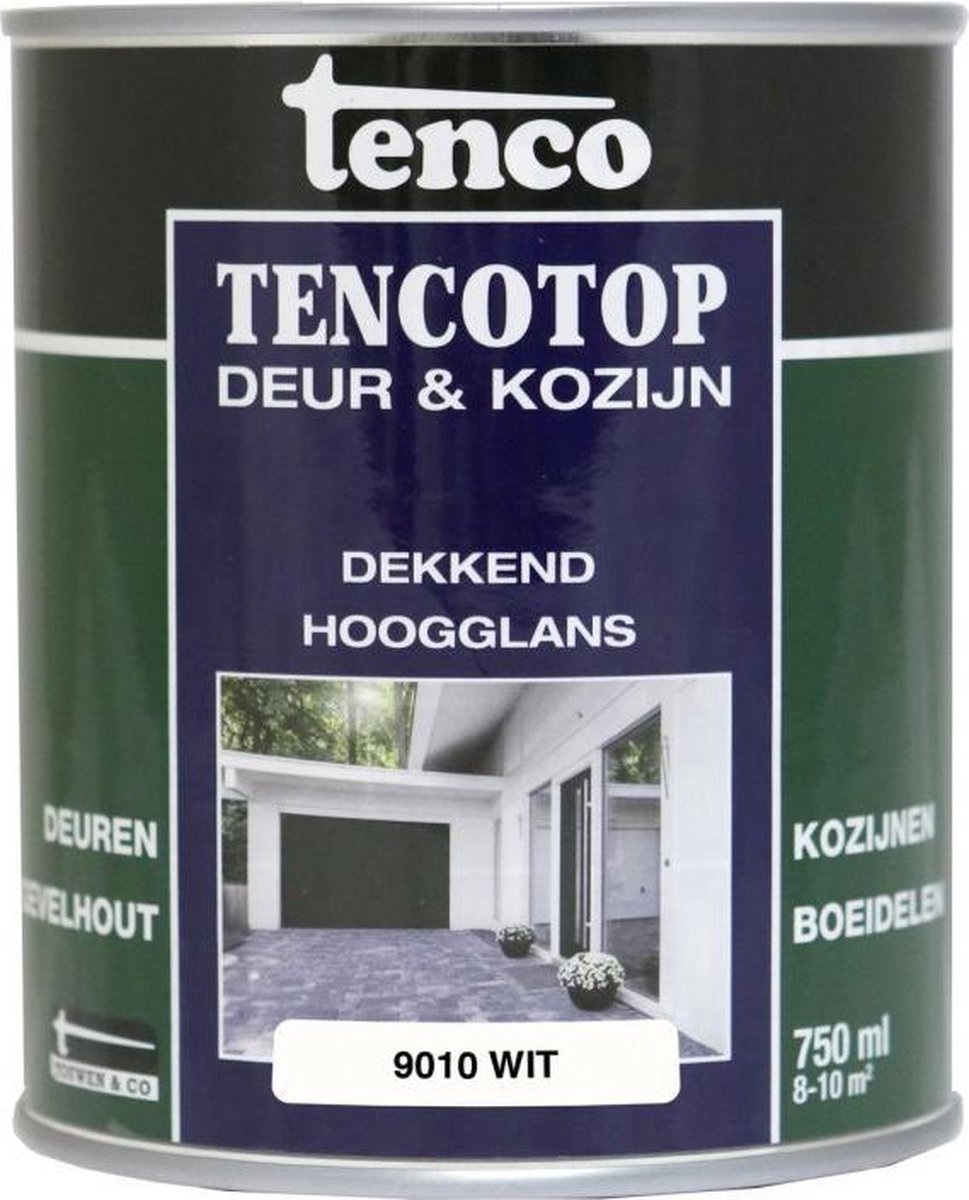 Tenco tencotop deur & kozijn dekkend hoogglans wit - 750 ml