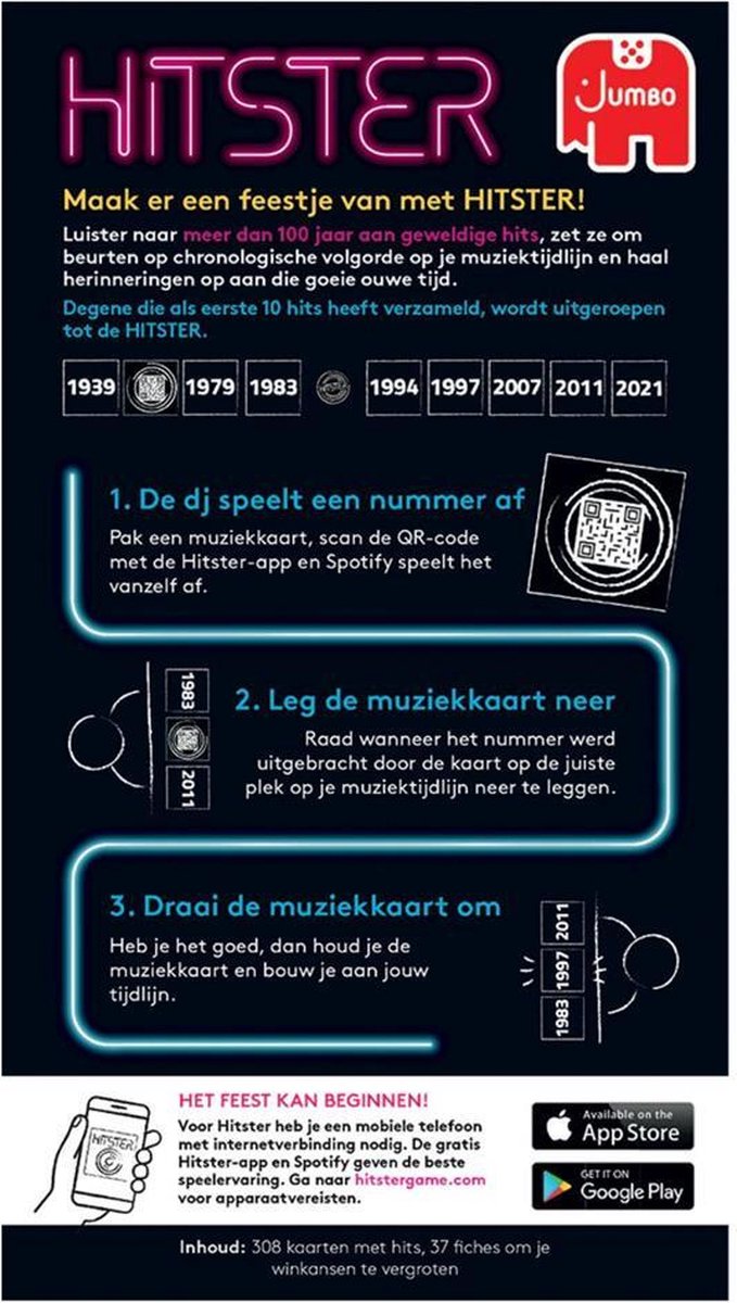 Jumbo - Hitster Original - Nederlandstalig Partyspel - Actiespel — afbeelding 19
