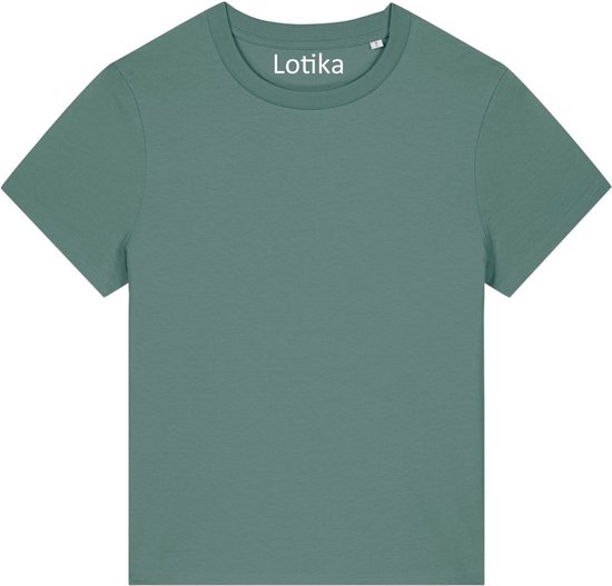 Lotika - Saar T-shirt dames biologisch katoen - green bay