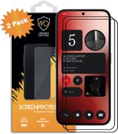 2-Pack Nothing Phone (2a) Screenprotectors - MobyDefend Screensavers Met Zwarte Randen - Gehard Glas - Glasplaatjes Geschikt Voor Nothing Phone (2a)
