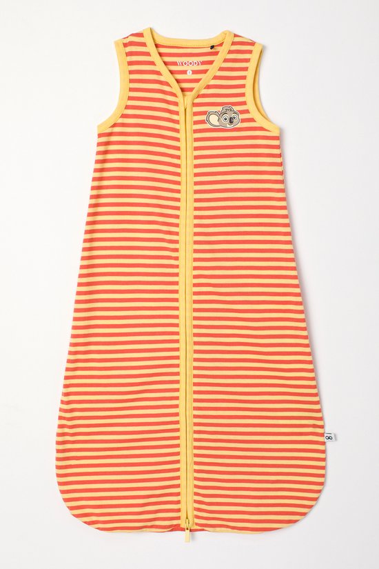 Woody Slaapzak roest-geel streep - maat 70cm