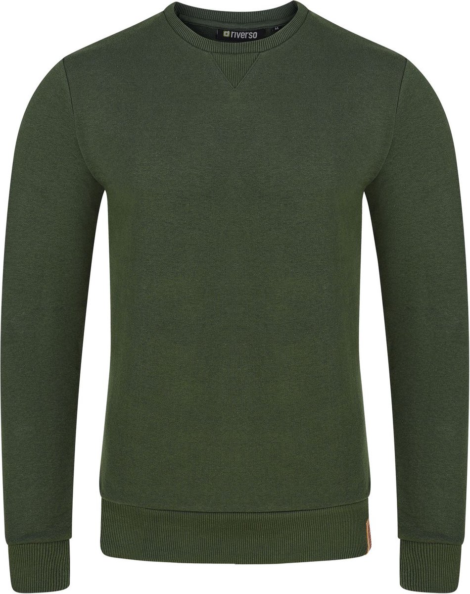 riverso Heren Sweatshirt RIVPhillip regular fit Olijf 3XL Ronde Hals Volwassenen