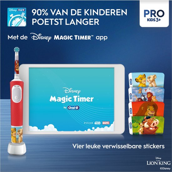 Oral-B Pro Kids - The Lion King - Brosse à dents électrique - Conçue par Braun