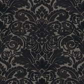 Papier peint baroque Profhome 335836-GU papier peint intissé légèrement texturé de style baroque rouge noir mat 5,22 m2