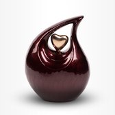 Teardrop urn groot | Goud / Bruine urn | Messing urn | traanvorming