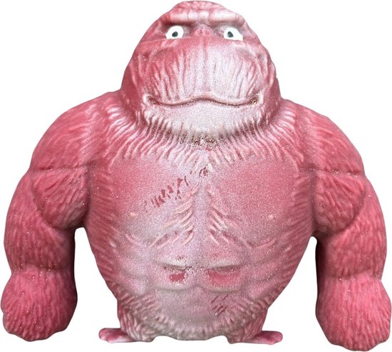 Smashing Gorilla - Stressverminderend - Rood - 11cm - VTV Products - Monkekong - Me and my monki - Mr monkey - Smashing monkey - Kneedbaar - Ruimtezand - Kinderen - Aap - Gorilla - Stretch - Apen speelgoedfiguur - Aap speelgoed