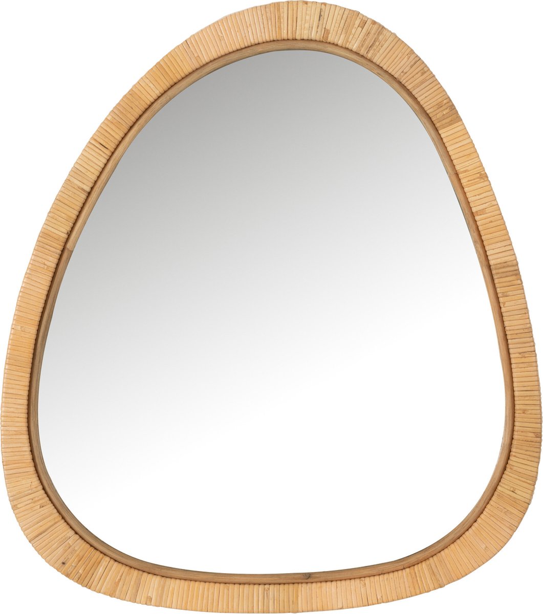 J-Line spiegel Paille - jute/glas - naturel - large - 60 x 66 cm