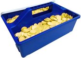 CombiCraft consumptiemunten geel in stapelbare opbergkisten - 6.000 munten en 3 kisten