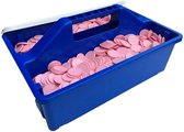 CombiCraft consumptiemunten baby roze in stapelbare opbergkisten - 6.000 munten en 3 kisten