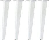 Witte tapse design meubelpoot 40 cm (set van 4) (set van 4 stuks)