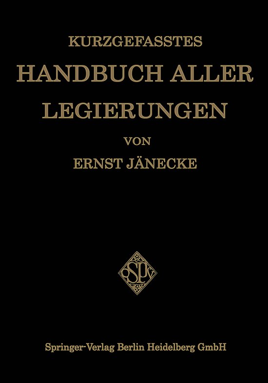 Kurzgefasstes Handbuch Aller Legierungen - cover