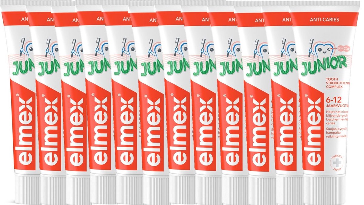 Goedkoopste Elmex Junior Anti-Cariës Tandpasta - Voordeelverpakking 12 x 75 ml