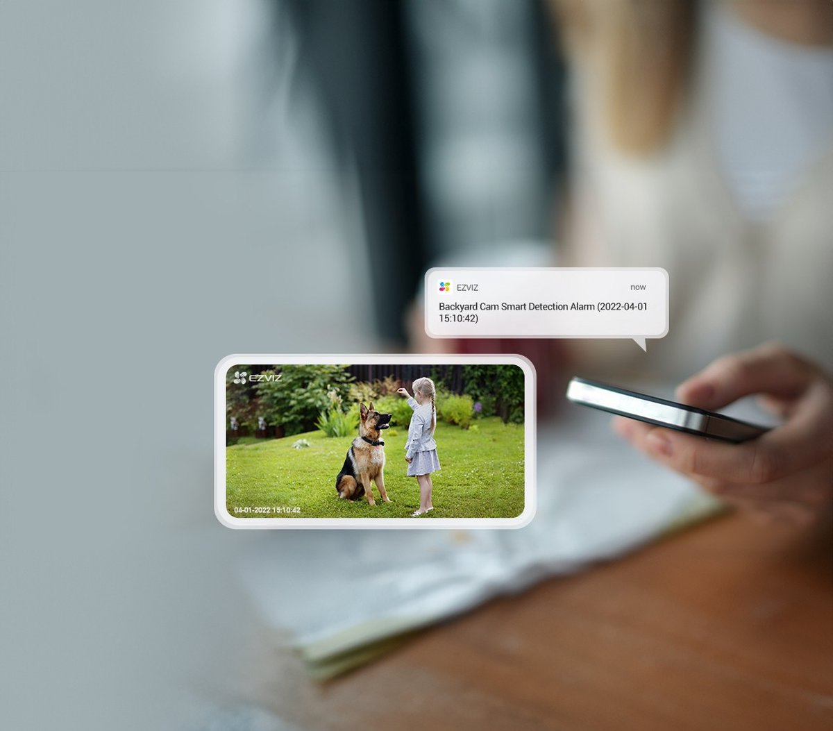 EZVIZ EB3 2K+ - WiFi Beveiligingscamera met Zonnepaneel – Pan & Tilt Camera – 2K Resolutie – AI Detectie – IP65 – Zwart – foto 2