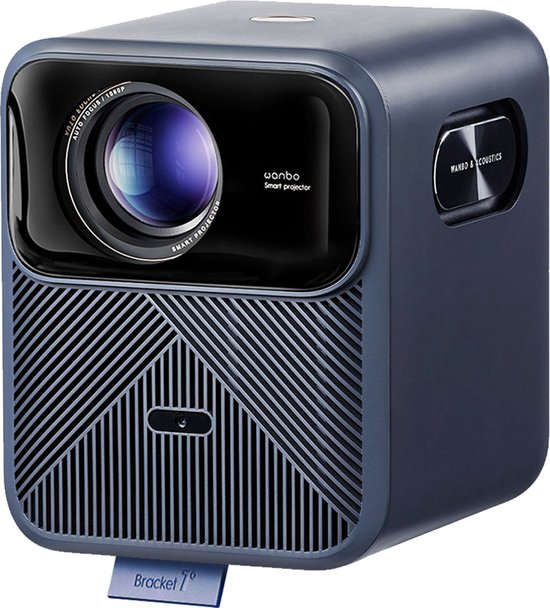 Wanbo Mozart 1 Pro Projector, Android TV 11, 900 ANSI Lumens, Native 1080P, 16W Luidspreker, Chromecast Ingebouwd, Auto Focus/Object Avoidance/ Auto Keystone Correction