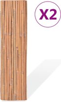 vidaXL-Schermen-2-st-100x400-cm-bamboe