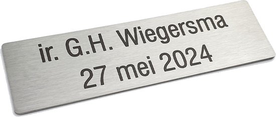 Kirinify - Plaque signalétique en acier inoxydable pour porte d'entrée 12 x 3,5 cm - Plaque signalétique en acier inoxydable pour boîte aux lettres - Gravure laser permanente - Autocollante