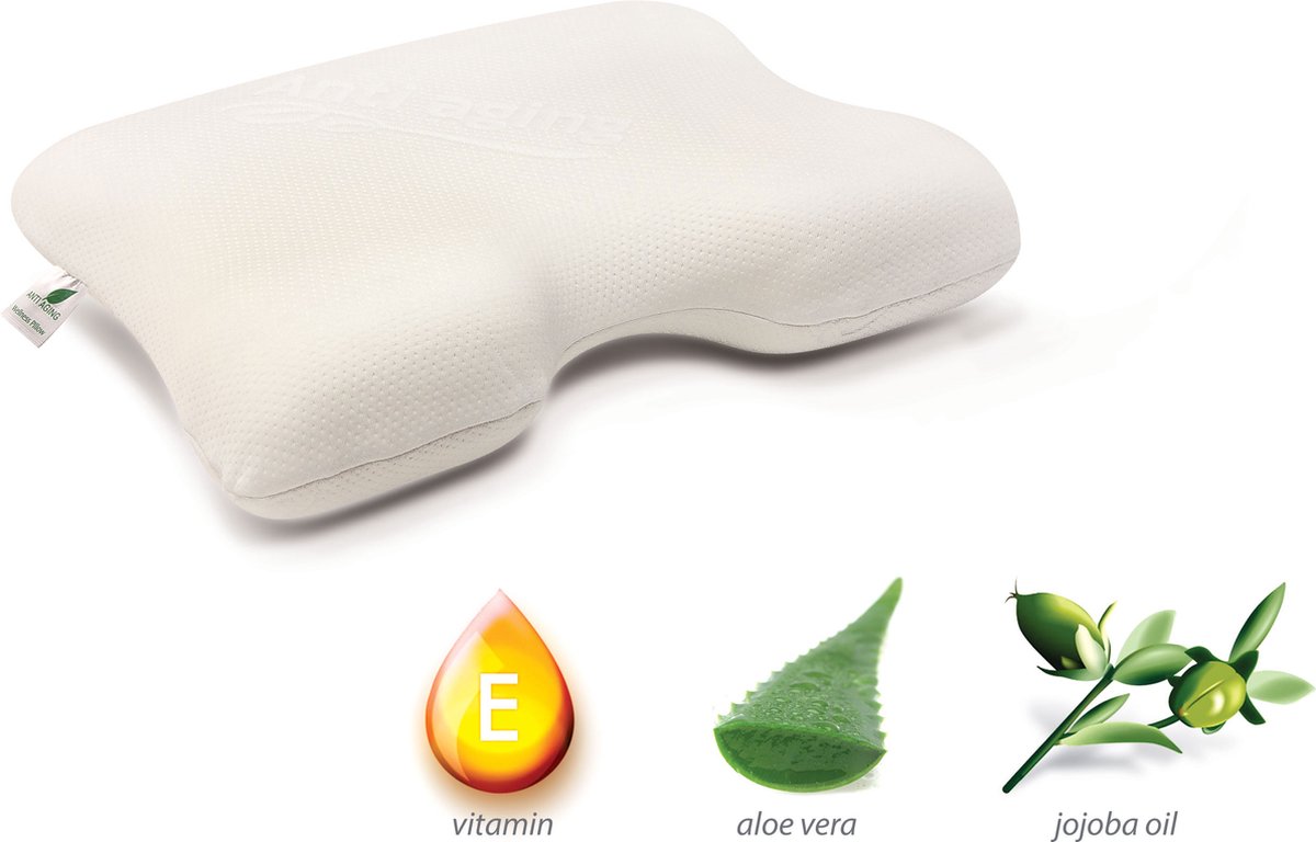 Orthoplus verjongingskussen - Anti-Aging - smartfoam - memoryfoam - nasaschuim - traagschuim - orthopedisch - vermindert nekklachten - 30 dagen proefslapen