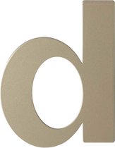 Huisnummer - Champagne blend - RVS - GPF bouwbeslag - Champagne blend letter D plat, 110 mm