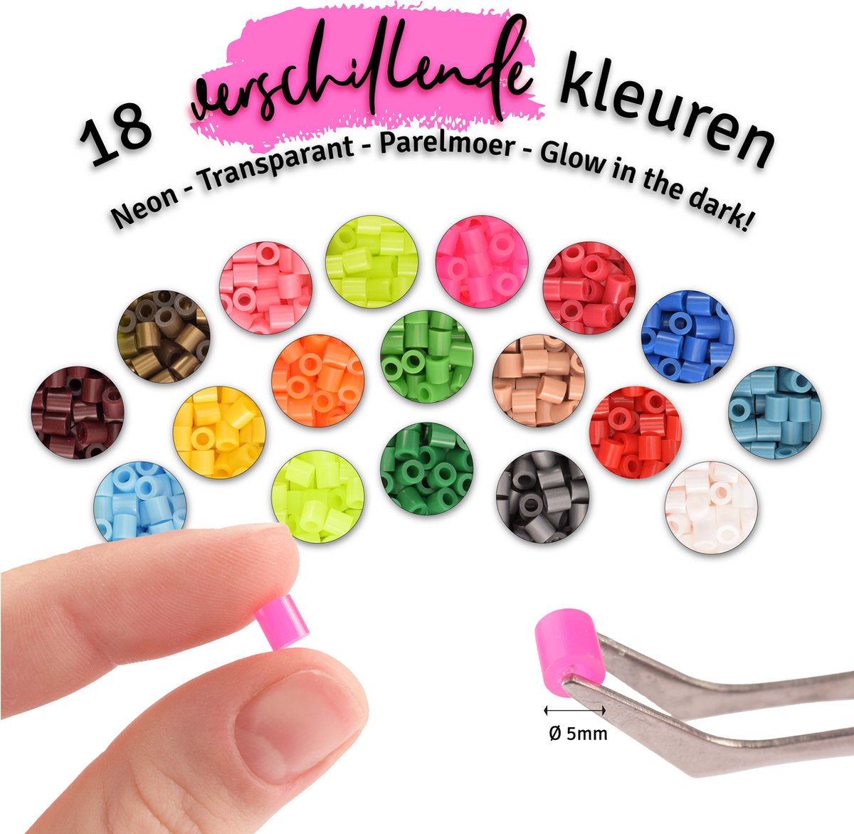 Vaessen Creative Strijkkralen Set - Assortiment - 24 kleuren - 5000 stuks — afbeelding 3