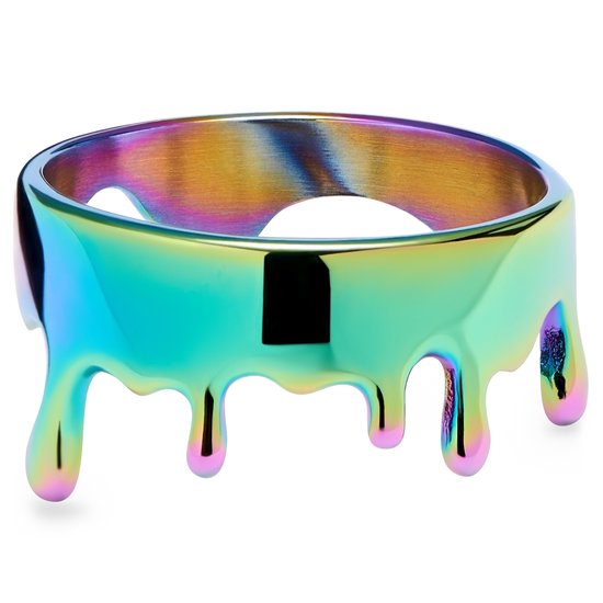 Fahrenheit | 12 mm Regenboogkleurige Ring van Smeltend Staal