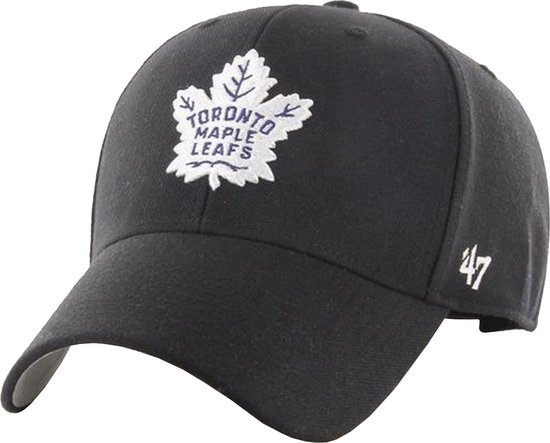 47 Brand NHL Toronto Maple Leafs Cap H-MVP18WBV-BKC, Unisex, Zwart, Pet, maat: One size